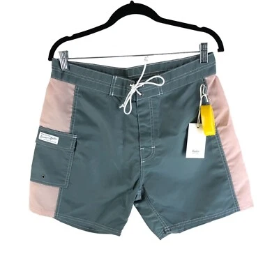 Pantalones Cortos Katin Para Hombres Waterman Baúl Tabla de Surf Nylon Verde Beige Talla 32 Foto 1 de 4