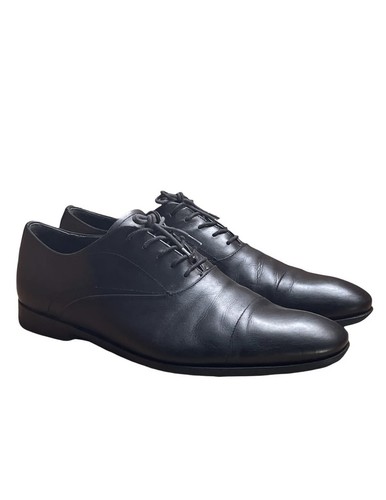 Scarpe stringate PRADA da uomo in pelle nera UK 7 EUR 41 US 8