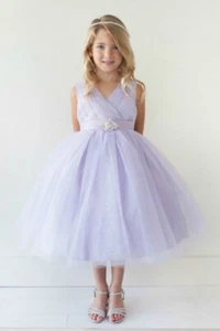 Flower Girl Dress Kids Clothes Party Birthday Elegant Princess Wedding Gown - Picture 1 of 3