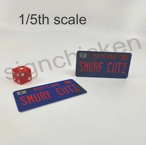 LICENSE PLATE SET FOR 1/5 SCALE RC CAR *CUSTOM TEXT* radio control car, car tag - Picture 1 of 2