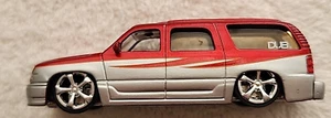 JADA - Diecast Car-Rare Dub City - 2002 GMC Yukon Denali - Silver & Red - Picture 1 of 6