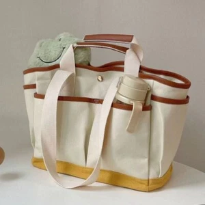 Multi-function Ladies Handbag Multiple Compartments Canvas Tote Bag - Picture 1 of 13