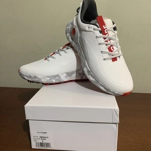 G/Fore MG4+ O2 G/Lock Mens 9 White Red Camo Sole Golf Shoes New In Box - Picture 1 of 8