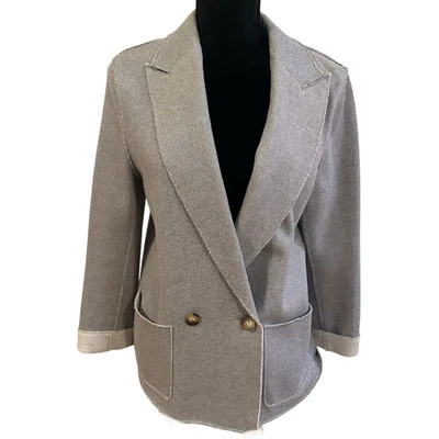 Chaqueta Blazer Top Shop Mujer Talla 4 Costuras Expuestas Bolsillos Informal Oficina Foto 1 de 4