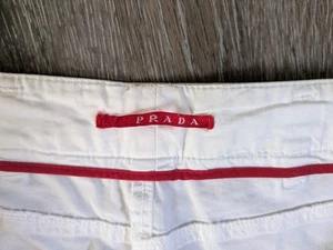 Prada Cotton Off White Casual Pants Made in Italy Size 42 - Picture 1 of 9