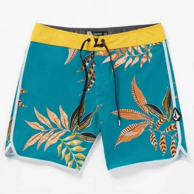VOLCOM Bañador Pantalones Cortos Estampado Lido Azul Vieira NUEVO 30x8 30 Foto 1 de 2