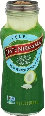 Taste Nirvana Real Coconut Water with Natural Pulp Bits 12 Pack 9.5 fl oz - Image 1 of 4