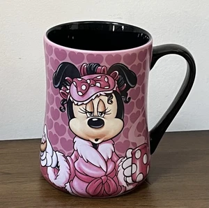 Disney Minnie Mouse Mug Mornings Aren't Pretty ! Purple Ceramic Coffee Cup 16 oz - Picture 1 of 16