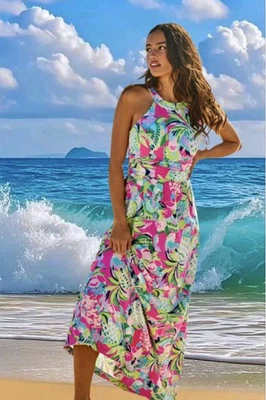 Maxi Vestido Lilly Pulitzer Nuevo con Etiquetas Tallulah Raise the Bar $198 Talla XXS,L, XL Foto 1 de 4