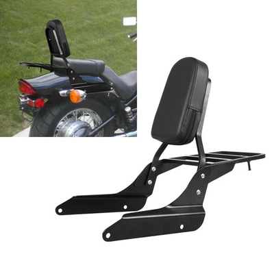 For 99-08 Honda Shadow VT600 VLX600 Passenger Backrest Sissy Bar Luggage Rack Foto 1 de 4