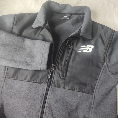 New Balance Fleece Jacket Run Gym Size Mens size Small Black Full Zip - Image 1 of 4