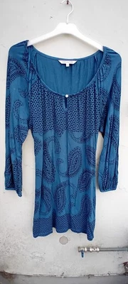 Ladies Debenhams Collection Blue Mix Top Size 14 New Without tags  - Image 1 of 4