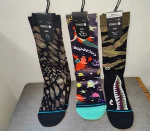 3 Calzini Stance Uomo Nuovi 3 Paia Con Etichette 2 Grandi 1 XL - Altezza Equipaggio - Foto 1 di 8