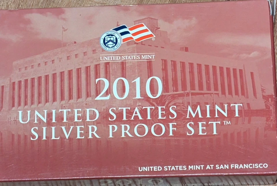 2010 U.S. Mint Silver Proof Set – Original Box & COA – 14-Coin Set - Image 1 of 1