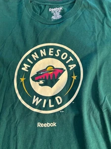 Minnesota Wild T Shirt Reebok XL grün super gepflegt NHL Logo Design - Bild 1 von 2