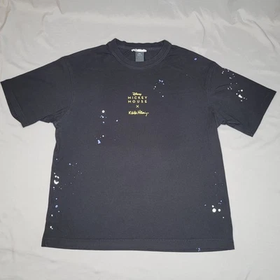 Disney Mickey Mouse Keith Haring Camisa Para Hombres Grande Negra Zara Graffiti Arte Camiseta Foto 1 de 4