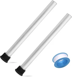 Paquete de 2 varillas de ánodo para calentador de agua RV - 9,25" L X 3/4" NPT, negro, acero - Imagen 1 de 7
