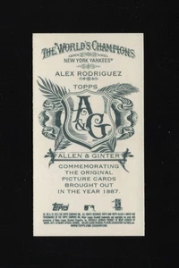 2012 Topps Allen & Ginter Mini NNO #288 Alex Rodriguez Print/50 - Picture 1 of 2