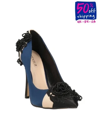 RRP€264 MENBUR Satin Court Shoes US6 UK3 EU36 Beads Slim Heel Pointed Toe - Image 1 of 4