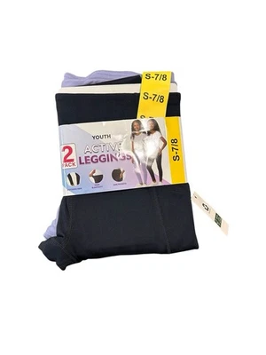 32 Degrees Girl’s 2-Pack Active Leggings, Size S (7/8) - Image 1 of 4