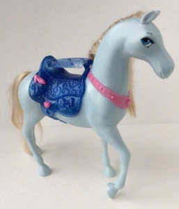 2010 Mattel Barbie Cinderella Disney Princess Royal Plastic Blue Horse Major - Picture 1 of 4