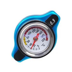 0.9 Bar Thermostatic Radiator Cap 13 PSI Pressure Rating with Temperature Gauge - Picture 1 of 8