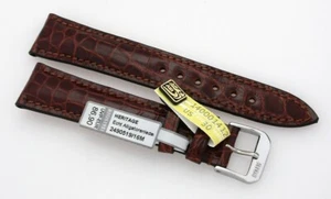 Real Rios Heritage Alligatoren-Lederband 19 MM Mahagoni Buckle Stainless Steel - Picture 1 of 2