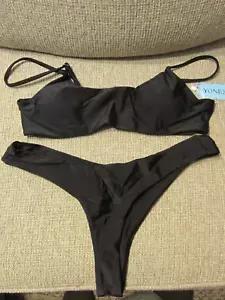 ""BLACK BIKINI"" - YONIQUE - SIZE L = NWT - Picture 1 of 3
