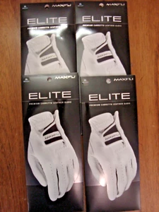 NEW Maxfli Men's LEFT XL Elite Golf Gloves 4 pack PREMIUM LEATHER CABRETTA - Picture 1 of 3