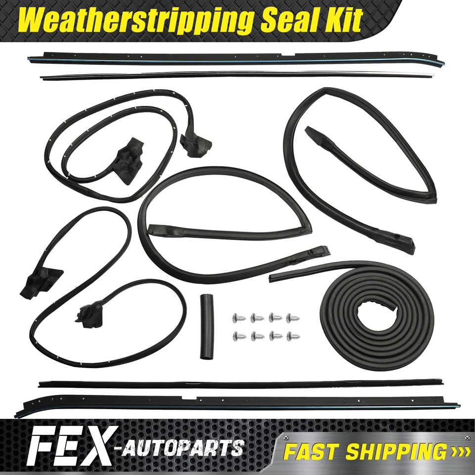 Door Roof Weatherstrip Seal Kit for Regal Grand National Cutlass Supreme RWD Foto 1 de 4