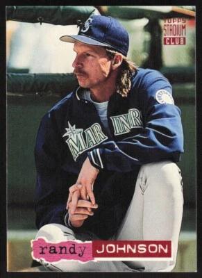 1994 Stadium Club Baseball Card Randy Johnson #438 Seattle Mariners - Image 1 of 2
