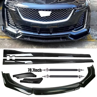 For Cadillac XT4 XT5 XT6 Front Bumper Lip Spoiler Splitter Side Skirt Rear Rod Foto 1 de 4