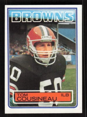1983 Topps #246 Tom Cousineau Rookie Cleveland Browns - Image 1 of 2
