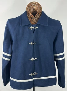 Vintage Villager Sport by Liz Claiborne Blue Quilted Jacket M 23" x 24" - Picture 1 of 6