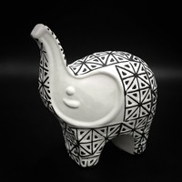 simple white abstract geometric elephant sculpture ornaments modern home decor | eBay