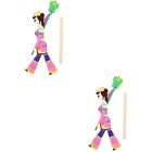  Set of 2 Chinese Shadow Puppetry Toy Hand Puppets for Manual