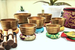handbeaten chakra singing bowl set 7 singing bowl for sound healing meditation - Picture 1 of 6