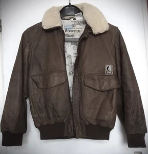 Bomberjacke Fliegerjacke Aéropostale Grösse M Blouson Glattleder - Bild 1 von 9
