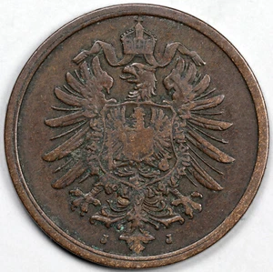 1876-J Germany 2 Pfennig - Picture 1 of 2