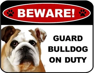 LED Light Up Red Flashing Blinking Attention Grabbing Laminated Dog Sign Beware - Picture 1 of 6