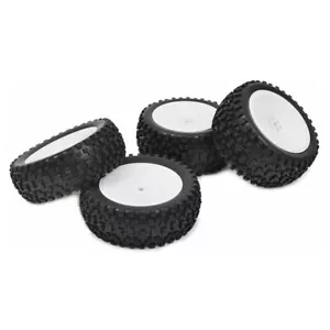 4Pcs 1/10 RC Front Rear Tires & Wheel Rims 12mm Hex for Tamiya TT02B Buggy Car - Picture 1 of 7