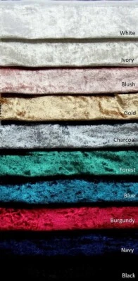 UNIQUE QUALITY FABRICS Shiny Crushed Velvet Fabric, 72 Inch. in Width, Ideal for Upholstery, Tablecloth
