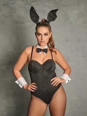 Ann Summers Smoking Glitzer Silber Häschen Playgirl Outfit Größe Extra Large (20-22)