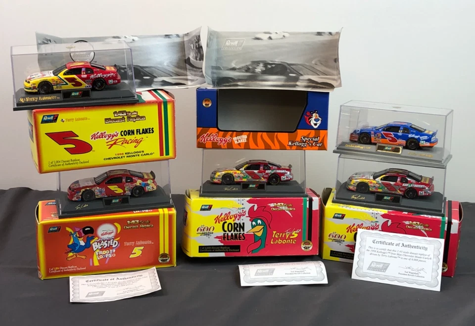 Lot of 5 REVELL 1:43 Diecast KELLOGG'S CHEVROLET MONTE CARLO TERRY LABONTE #5 - Image 1 of 4