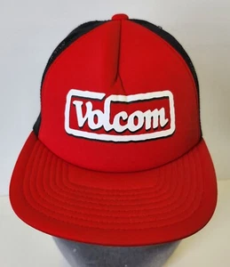 Volcom Hat Cap Snapback Kids White Red Black Trucker Adjustable Mesh Back Cap - Picture 1 of 8