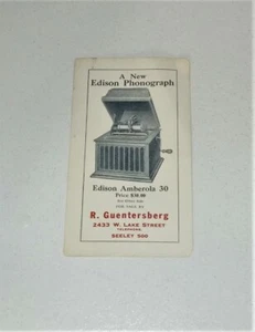 Pubblicità EDISON AMBEROLA PHONOGRAPH The new model 30 ADVERTISING Fonografo - Picture 1 of 2
