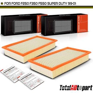 2Pcs Engine Air Filter for Ford F-250 F350 F550 Super Duty 1999-2001 7.3L Diesel - Picture 1 of 8