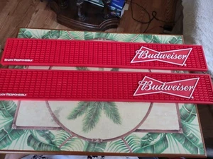 LOT OF 2 BUDWEISER BEER MATS - Picture 1 of 10