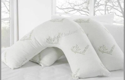 R&G Bamboo V Pillow filling shredded memory foam anti bacterial pregnancy support