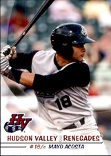 2010 Hudson Valley Renegades Grandstand 1 Mayo Acosta Dominican Republic DR Card